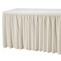Tafelrok geplooid 220x70cm (wit)