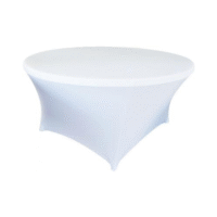Tafelrok stretch Ø 155 (wit)