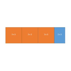 Easy-up tent 3 x11 mtr wit/zwart (brandvertragend) [incl. op- en afbouw]