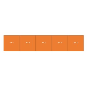 Easy-up tent 3 x15 mtr wit/zwart (brandvertragend) [incl. op- en afbouw]