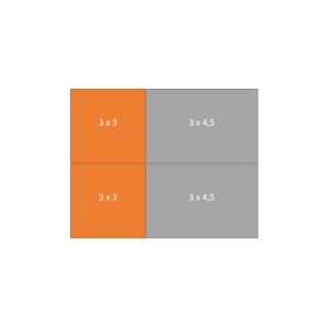 Easy-up tent 6 x 7,5 mtr wit/zwart (brandvertragend) [incl. op- en afbouw]