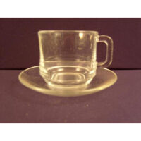 Theeglas met schotel