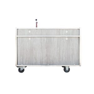 Biertap verrijdbaar in houtlook