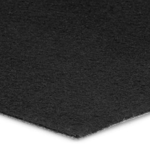 Loper zwart met protectiefolie 2mtr breed p/mtr