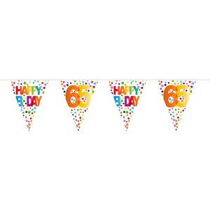 Vlaggenlijn 65 jaar Happy Bday stippen 10 meter