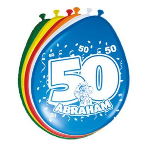 Ballonnen 50 jaar Abraham (8 stuks)