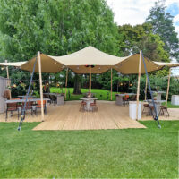 Stretchtent 7,5x10mtr [incl. op- en afbouw]