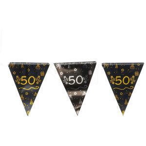 Vlaggenlijn 50 jaar Shining Glam 4 meter