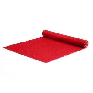 Loper rood met protectiefolie 2mtr breed p/mtr