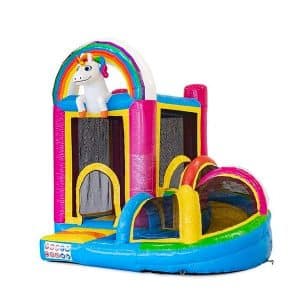 Springkussen Mini Unicorn slide [zelf op- en afbouw]