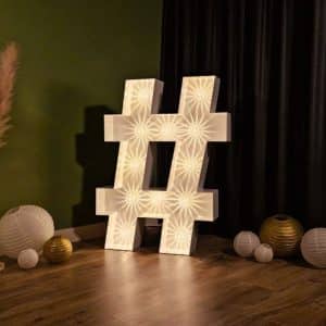 Lichtsymbool hashtag