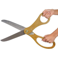 Mega schaar goudkleurig
