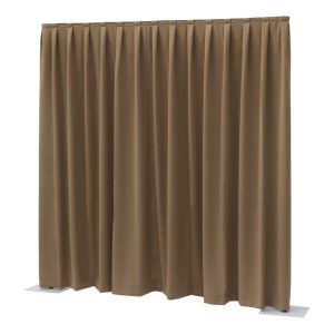 Pipe & Drapes theaterdoek bruin 3mtr