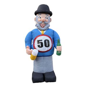 Opblaasbare abraham met bier en fles