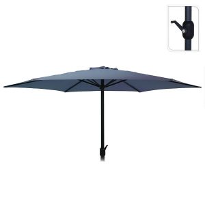 Parasol blauw met voet (Ø 270cm)