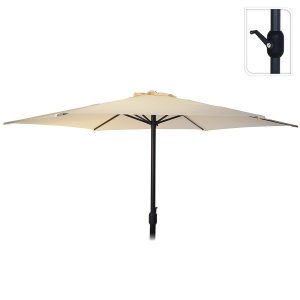 Parasol creme met voet (Ø 270cm)
