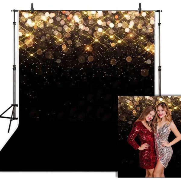 Zwart achtergrond doek met glitters (tbv Photobooth's)