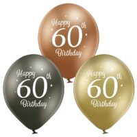 Ballonnen Happy 60th Birthday (6 stuks)