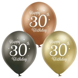 Ballonnen Happy 30th Birthday (6 stuks)