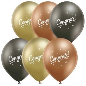Ballonnen Congrats! (6 stuks)
