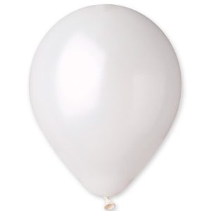Gemar Metallic White latex ballonnen 28cm (100 stuks)
