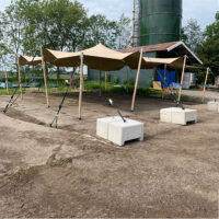 Stretchtent 10x10mtr [incl. op- en afbouw]