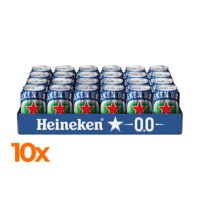 Heineken pils 0.0%ALC vrij (24x33cl blikjes) (10 trays) [GR]