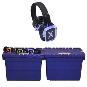 Silent Disco set: 125 koptelefoons + 1 zender