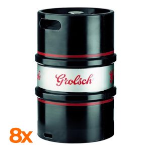 Grolsch bier 5.0%ALC 50L fust vlakschuif koppeling [GR] (8 fusten)