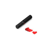 Confetti handshooter 28 cm hartjes rood