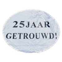 Banner "25 jaar getrouwd" tbv opblaasbare multipop