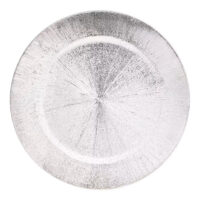 Onderbord zilver met relief