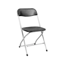 Klapstoel zwart (chrome frame)