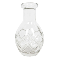 Bloemen vaas glas Ø 8 x 17cm